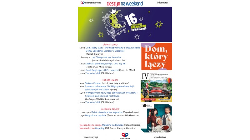 rozpiska weekendowa (mat. UM Cieszyn)